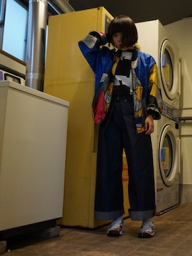 「wjk（ダヴルジェイケイ）のアイテム（ジャケット/アウター）」を使った、笹さん（レディース・157cm）の冬コーディネート