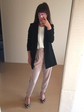 「HELMUT LANG（ヘルムートラング）のアイテム（テーラードジャケット）」を使った、MAIさん（レディース・160cm）の春コーディネート