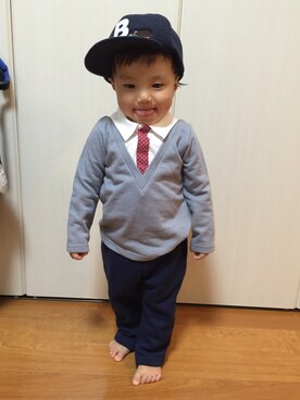 「おめかしコーデ」｜「アイテム（キャップ）」を使った、daydreamdawnさん（キッズ・80cm）の秋コーディネート