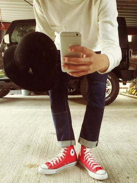 「BEAMS（ビームス）のアイテム（パンツ、ブルー系）」を使った、tさん（メンズ・178cm）の春コーディネート