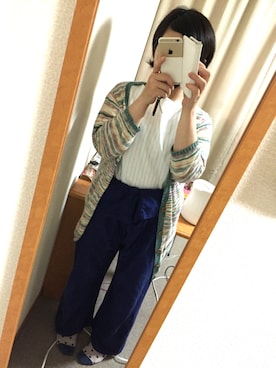 「GALLET（ギャレット）のアイテム」を使った、さぼてんさん（レディース・155cm）の夏コーディネート