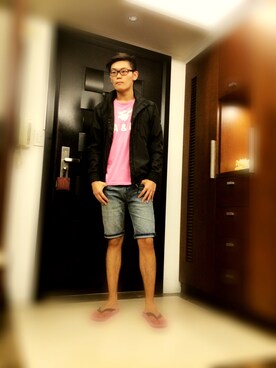 「Abercrombie&Fitch（アバークロンビーアンドフィッチ）のアイテム（シューズ）」を使った、Nickさん（メンズ・175cm）の夏コーディネート