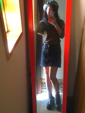 「アイテム（その他トップス、ブラウン系）」を使った、aaaarisaさん（レディース・156cm）の秋コーディネート