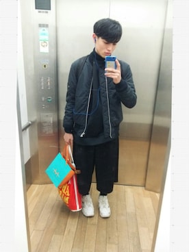 「LAD MUSICIAN（ラッドミュージシャン）のアイテム（ナイロンジャケット）」を使った、たくみんさん（メンズ・168cm）の冬コーディネート