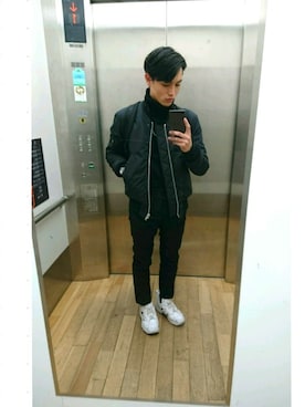 「LAD MUSICIAN（ラッドミュージシャン）のアイテム（ナイロンジャケット）」を使った、たくみんさん（メンズ・168cm）の冬コーディネート