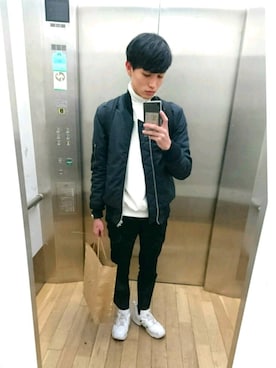 「LAD MUSICIAN（ラッドミュージシャン）のアイテム（ナイロンジャケット）」を使った、たくみんさん（メンズ・168cm）の冬コーディネート