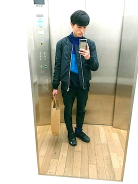 「LAD MUSICIAN（ラッドミュージシャン）のアイテム（ナイロンジャケット）」を使った、たくみんさん（メンズ・168cm）の冬コーディネート
