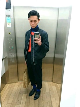 「LAD MUSICIAN（ラッドミュージシャン）のアイテム（ナイロンジャケット）」を使った、たくみんさん（メンズ・168cm）の春コーディネート