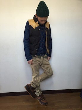 「Johnbull Private labo（ジョンブルプライベートラボ）のアイテム（デニムジャケット）」を使った、shuさん（メンズ・166cm）の秋コーディネート