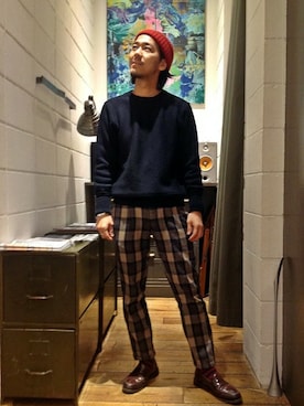 「SHIPS」｜吉田さん（メンズ・170cm）の冬コーディネート