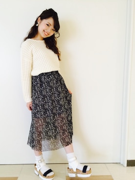 MihoUesugiさん（レディース・154cm）の春コーディネート