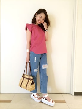 MihoUesugiさん（レディース・154cm）の春コーディネート