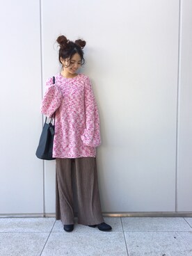 「Kastane」｜「アイテム（ブーティ）」を使った、MihoUesugiさん（レディース・154cm）の秋コーディネート