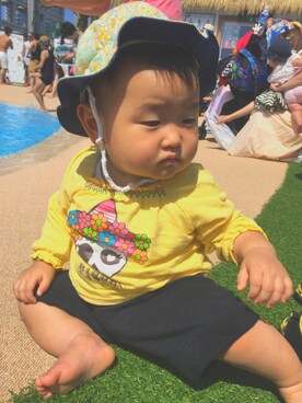 「長袖Tシャツ」｜「アイテム（その他）」を使った、tsumugiさん（キッズ・80cm）の夏コーディネート