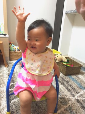 「Carter's（カーターズ）のアイテム（ワンピース）」を使った、tsumugiさん（キッズ・80cm）の秋コーディネート