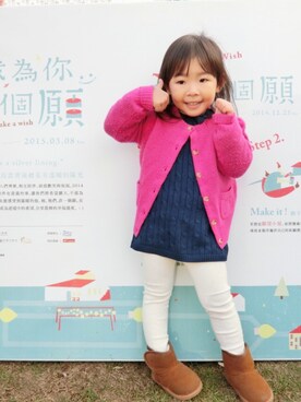 「POLO RALPH LAUREN（ポロ ラルフ ローレン）のアイテム（その他アウター、ピンク系）」を使った、Jill & Willieさん（キッズ）の夏コーディネート