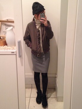 「UPTIGHT（アップタイト）のアイテム」を使った、Chisato  さん（レディース・157cm）の冬コーディネート