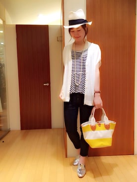 「KATHARINE ROSS（キャサリンロス）のアイテム（デニムパンツ）」を使った、tomoさん（レディース・162cm）の夏コーディネート
