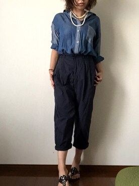 「SEVENDAYS=SUNDAY（セブンデイズサンデイ）のアイテム（ヘアゴム）」を使った、saya.さん（レディース・161cm）の夏コーディネート