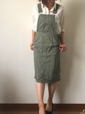 「SEVENDAYS=SUNDAY（セブンデイズサンデイ）のアイテム（ジャンパースカート）」を使った、saya.さん（レディース・161cm）の夏コーディネート