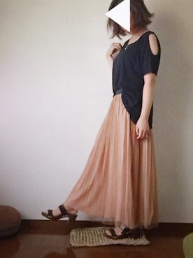 「SEVENDAYS=SUNDAY（セブンデイズサンデイ）のアイテム（アクセサリー）」を使った、saya.さん（レディース・161cm）の夏コーディネート