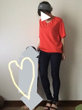 「SEVENDAYS=SUNDAY（セブンデイズサンデイ）のアイテム（アクセサリー）」を使った、saya.さん（レディース・161cm）の夏コーディネート