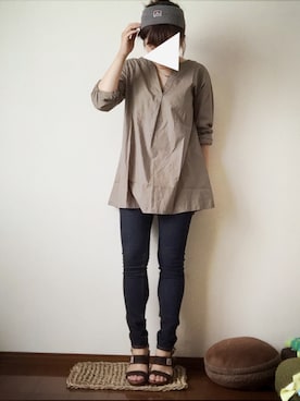 「SEVENDAYS=SUNDAY（セブンデイズサンデイ）のアイテム（アクセサリー）」を使った、saya.さん（レディース・161cm）の夏コーディネート