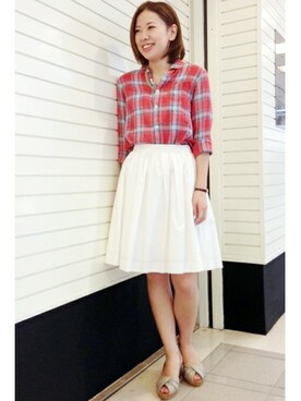 ivory court　ランドマークプラザ店スタッフさん（レディース・161cm）の夏コーディネート
