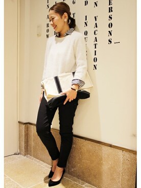 ivory court　ランドマークプラザ店スタッフさん（レディース・161cm）の秋コーディネート