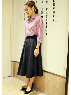 ivory court　ランドマークプラザ店スタッフさん（レディース・161cm）の秋コーディネート