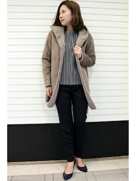 ivory court　ランドマークプラザ店スタッフさん（レディース・161cm）の冬コーディネート
