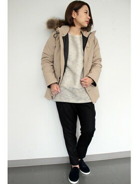 ivory court　ランドマークプラザ店スタッフさん（レディース・161cm）の冬コーディネート