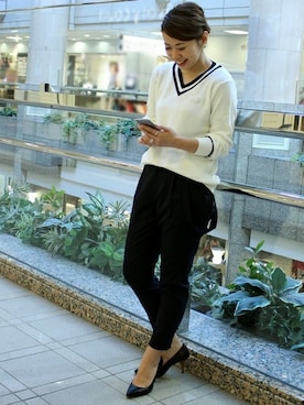 ivory court　ランドマークプラザ店スタッフさん（レディース・161cm）の冬コーディネート