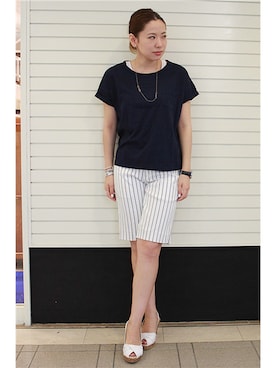 ivory court　ランドマークプラザ店スタッフさん（レディース・161cm）の夏コーディネート