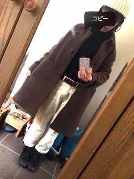 「PAR ICI」｜「アイテム（ニットキャップ/ビーニー）」を使った、丹さん（レディース・158cm）の秋コーディネート