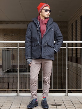 「N.HOOLYWOOD」｜「アイテム（ダウンジャケット/コート）」を使った、DOGDAYSさん（メンズ・170cm）の秋コーディネート