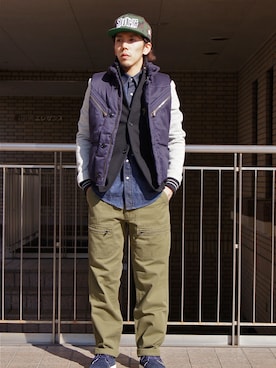 「REIGNING CHAMP（レイニングチャンプ）のアイテム（ジャケット/アウター）」を使った、DOGDAYSさん（メンズ・170cm）の冬コーディネート