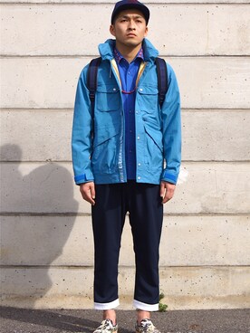 「White Mountaineering」｜「アイテム（マウンテンパーカー）」を使った、DOGDAYSさん（メンズ・170cm）の冬コーディネート