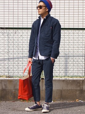 「S/DOUBLE （エスダブル）のアイテム（ジャケット/アウター）」を使った、DOGDAYSさん（メンズ・170cm）の冬コーディネート