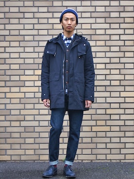 「White Mountaineering」｜「アイテム（マウンテンパーカー）」を使った、DOGDAYSさん（メンズ・172cm）の秋コーディネート