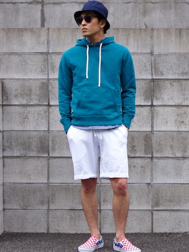 「REIGNING CHAMP（レイニングチャンプ）のアイテム（パーカー）」を使った、DOGDAYSさん（メンズ・168cm）の春コーディネート