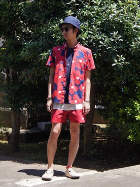 「S/DOUBLE （エスダブル）のアイテム（トップス）」を使った、DOGDAYSさん（メンズ・172cm）の夏コーディネート