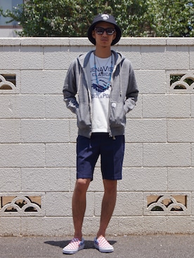 「 ＶＡＮＳ」｜DOGDAYSさん（メンズ・172cm）の夏コーディネート