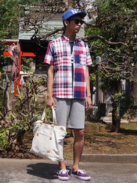 「 ＶＡＮＳ」｜DOGDAYSさん（メンズ・172cm）の夏コーディネート