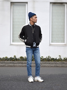 「N.HOOLYWOOD」｜「アイテム（ブルゾン）」を使った、DOGDAYSさん（メンズ・166cm）の冬コーディネート