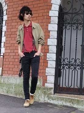 「BROOKS BROTHERS（ブルックスブラザーズ）のアイテム（ブルゾン）」を使った、DoLuKE 橋本さん（メンズ・174cm）の春コーディネート