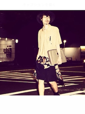「Yves Saint Laurent（イヴサンローラン）のアイテム」を使った、DoLuKE 橋本さん（メンズ・174cm）の夏コーディネート