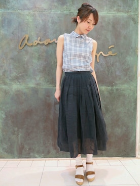 「アイテム（レッグウェア）」を使った、Emilyさん（レディース・162cm）の春コーディネート