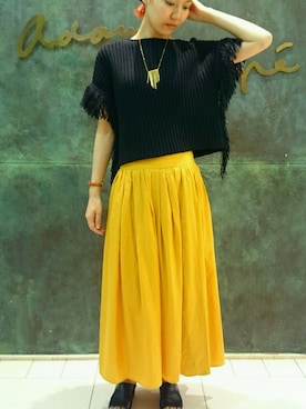 「アイテム（ヘアバンド）」を使った、Emilyさん（レディース・162cm）の夏コーディネート