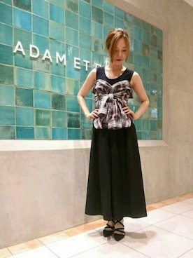 「アイテム（タンクトップ）」を使った、Emilyさん（レディース・162cm）の夏コーディネート